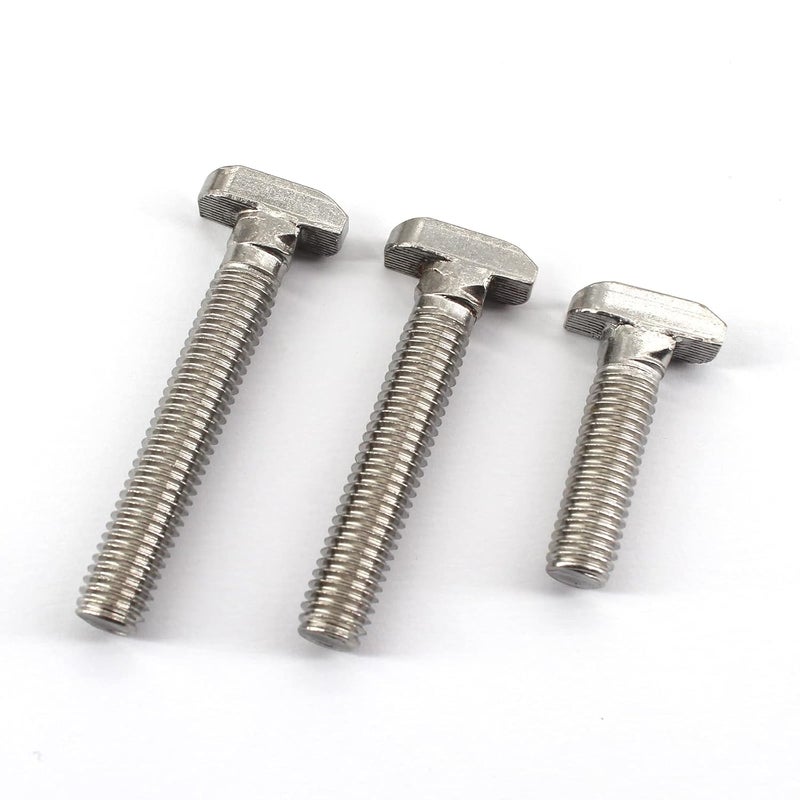 Faspiroty 20Pcs M8x50mm 304 Stainless Steel T-Slot Bolt 40 Series Aluminum Profile T-Shaped Screw Bolt Fastener 17.8mm Head Size - Image 4